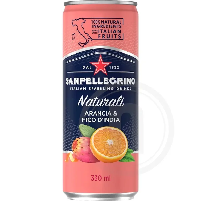 SANPELLEGRINO ARANCIA &amp; FICO D'INDIA 330 ML + PANT A ALLUMINIUM