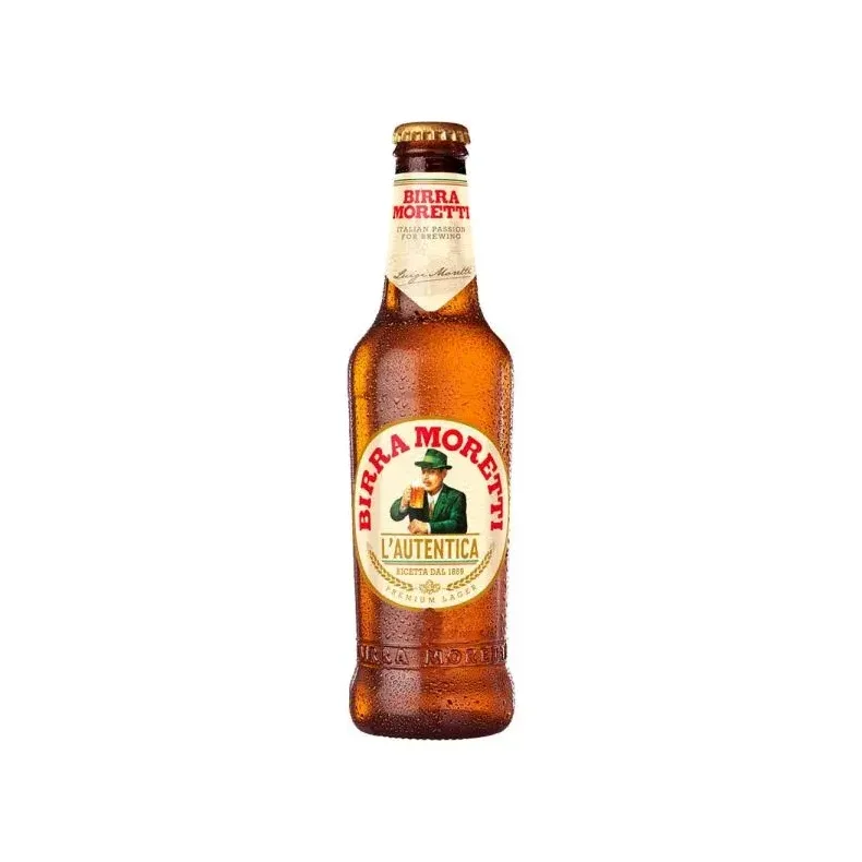 BIRRA MORETTI 330 ML + PANT A GLASS