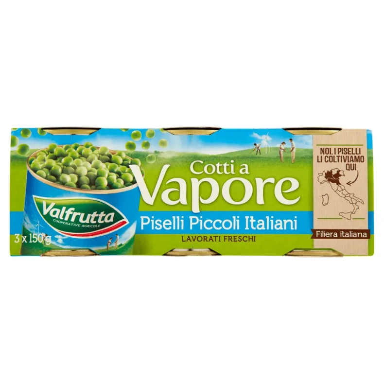 VALFRUTTA PISELLI PICCOLI ITALIANI 3 x 150 G